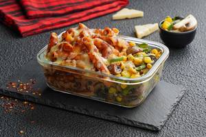 Baked Fiery Arrabiata Veg Pasta (Red Sauce)