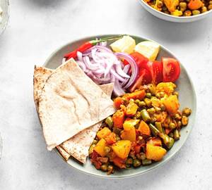 Roti & seasonal veg combo