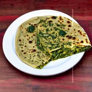 Paneer palak paratha