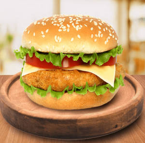 Aloo Tikki Cheese Burger