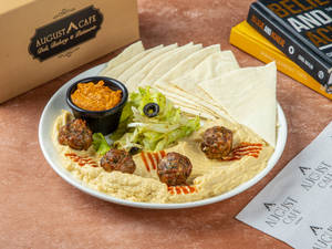 Mediterranean Platter With Chicken Meatballs