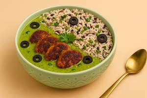 Creamy Pesto Chicken Patty Risotto Bowl