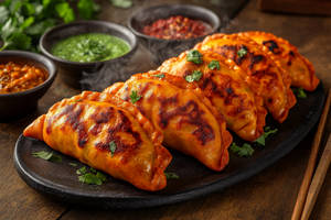 Chicken Schezwan Momos Fried