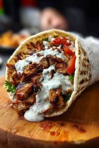 Hot garlic shawarma