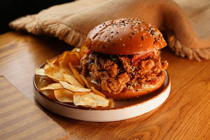 Flaming Kimchi Burger