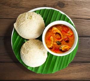 Idli 5Nos With Meen Kuzhambu