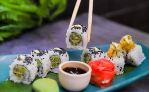 Asparagus Tempura Sushi