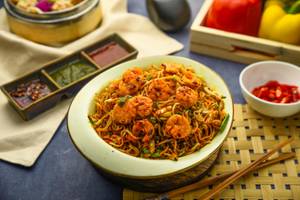 Shrimp Schezwan Hakka Noodles (half)