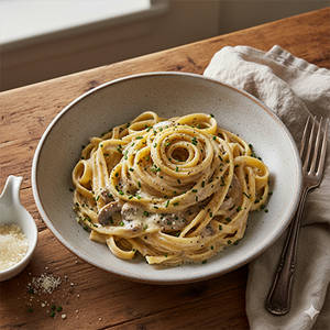 Fettuccine In Truffle Cream Sauce