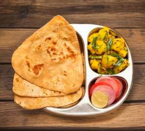 Paratha with Aloo Bhujiya