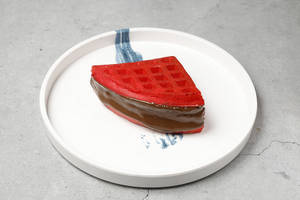 Red Velvet - Nutella Waffle Sandwich (half)