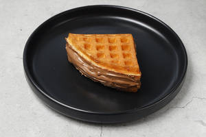 Milk Choco Belgian Waffle Sandwich (half)