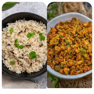 Bagara Rice (Without Oil) 750Ml+ 3 Egg Fry Curry (Egg Bhurji)