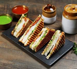 Veg Chutney Cheese Toast Sandwich