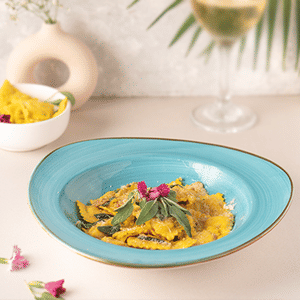 Pumpkin Ravioli In Sage Butter