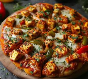 Paneer tandoori pizza