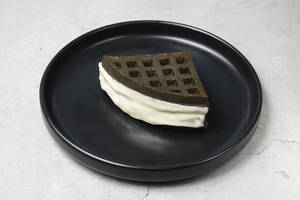 Black & White Waffle Sandwich (half)