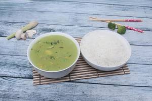 Veg In Green Thai Curry With Rice