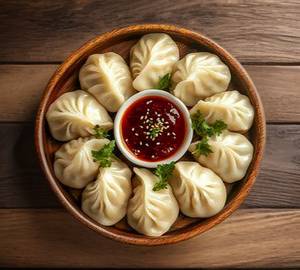 Steam Chicken momos [6 pieces]