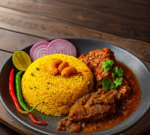 Pulao with chicken kosha