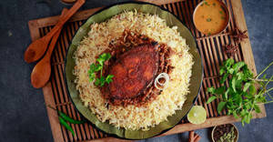 Kolkata Fish Biryani Half