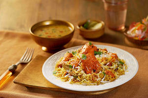 Spicy Lazeez Bhuna Murgh Biryani Half 2 Piece.