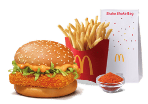 McSpicy Paneer Burger + Fries (M) + Piri Piri Spice Mix