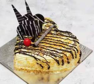 Butter Scotch Heart Shape Cake