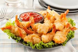 Golden prawns fry