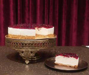 Blueberry Cheesecake Slice [Eggless]