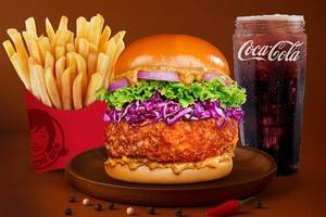 Cajun Spicy Paneer Burger Combo