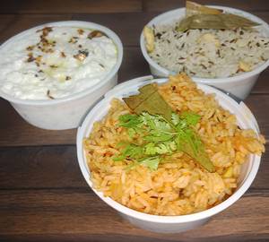 Jeera Rice With Tomato Rice And Daddojanam (250Ml)