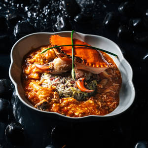Singapore Chilli Crab With Organic Fried Rice