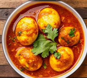 Egg curry+ roti [4 pieces] +  rice +  papad