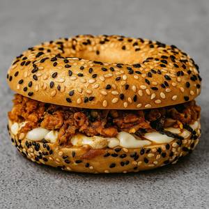 Smoked Chicken Ham & Cheese Bagel