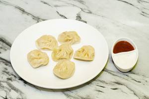Cheese Chicken Steamed Momos [6 pieces]
