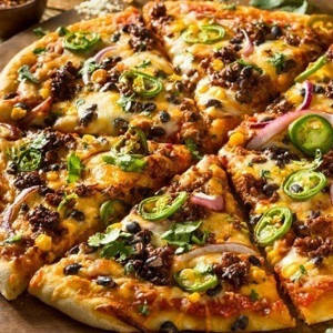 Mexican bite pizza
