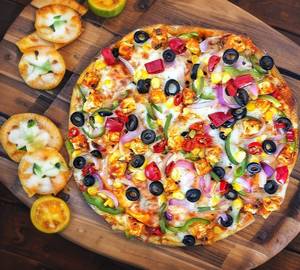 Corn and paneer pizza