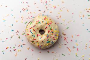 Eggless Snow Sprinkle Donut [Pack of 2]