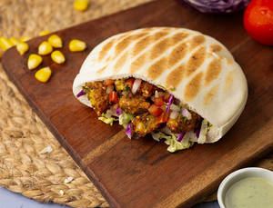 Crispy Corn Fritter Pita Pocket