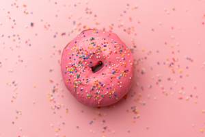 Eggless Bubble Gum Sprinkle Donut [Pack Of 2]