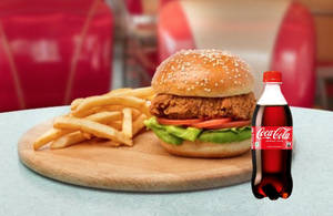 Chicken Burger + Fries + Coke 250ml