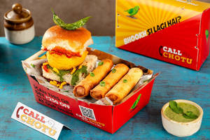 High Tea Box with Vada Pav & Spring Roll