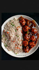 Veg Fried Rice  + Veg Manchurian Latpat
