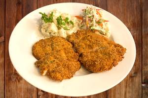 Fried Chicken Schnitzel & Creamy Potato Salad
