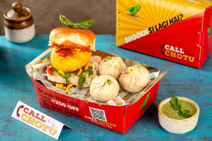 High Tea Box with Vada Pav & Veg Momo