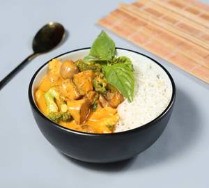 Veg Red Thai Curry With Rice