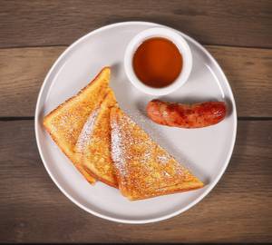 France toast with chicken sausage