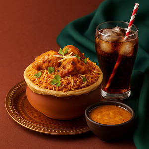 Chicken Biryani ( Purani Delli Style ) + Coke