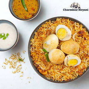 Hyderabadi Zafrani Egg Dum Biryani [ Serve 1 ]